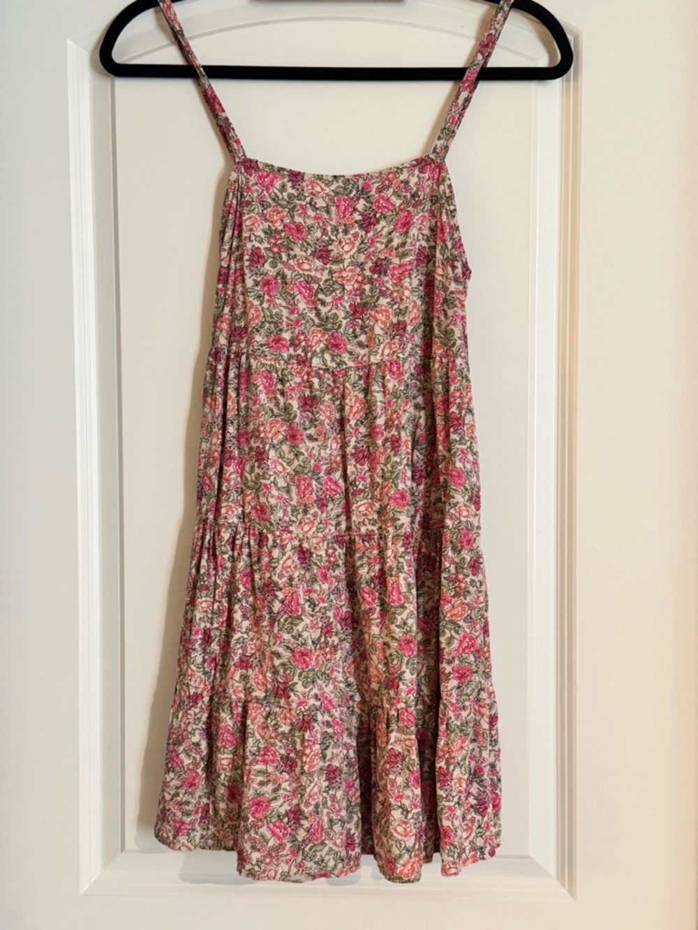 Floral Tiered Slip Dress with Pockets